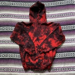 Port & Company Red Tie Dye Hoodie